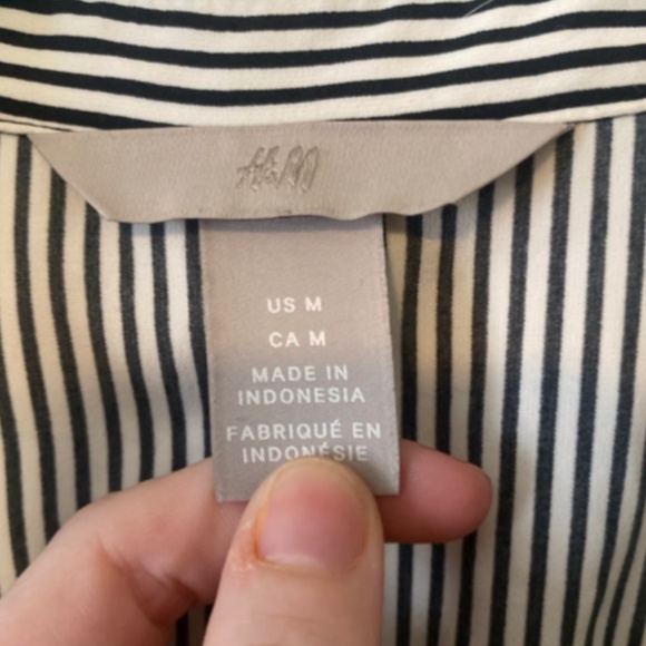 Black and White Stripe Button Down - Picture 2 of 2